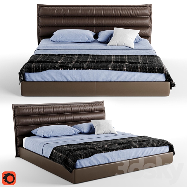 NATUZZI Onda Bed 3DSMax File - thumbnail 1