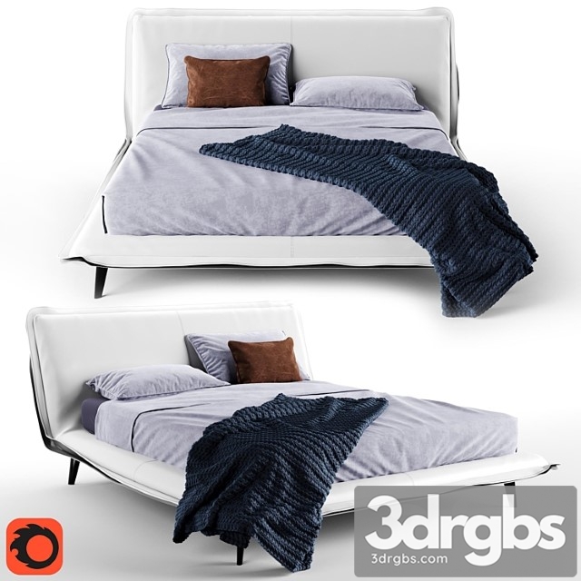 Natuzzi piuma bed 2 3dsmax Download - thumbnail 1