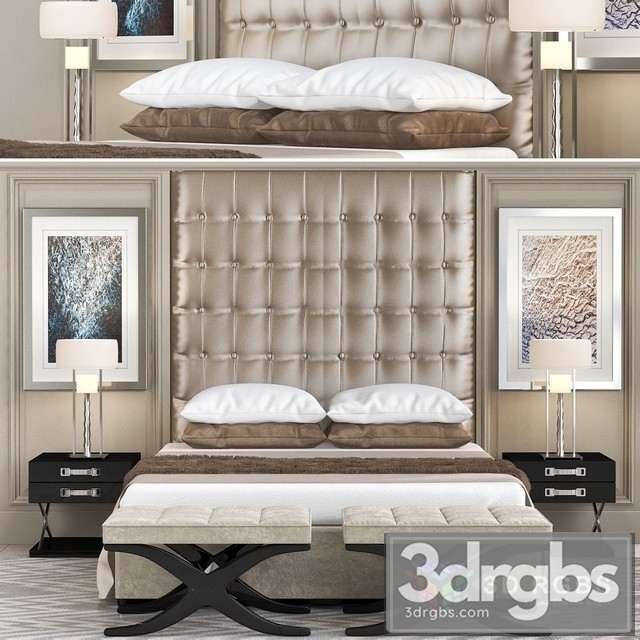 Neoclassic Bed 3 3dsmax Download - thumbnail 1