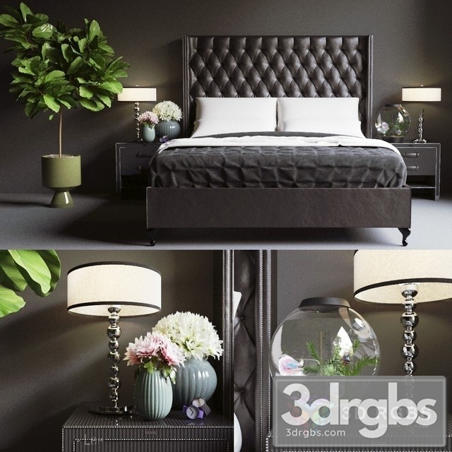 Neoclassic Luxury Bed 4 3dsmax Download - thumbnail 1