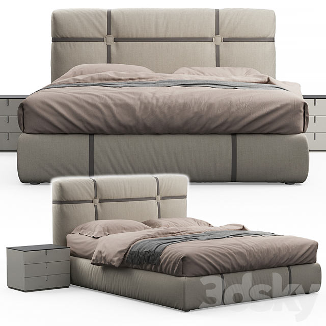 New bond bed by flou 3DSMax File - thumbnail 2