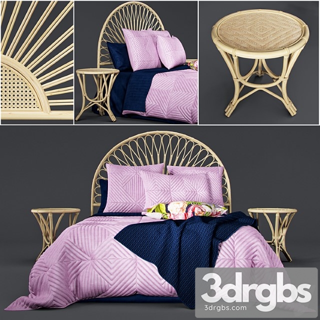 Newport quilted velvet bed linen 2 3dsmax Download - thumbnail 1