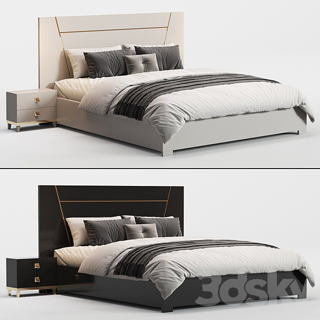 Noir Bed by Alfy 3DS Max Model - thumbnail 3