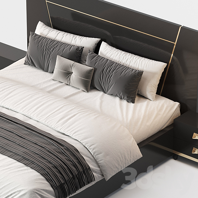 Noir Bed by Alfy 3DS Max Model - thumbnail 4