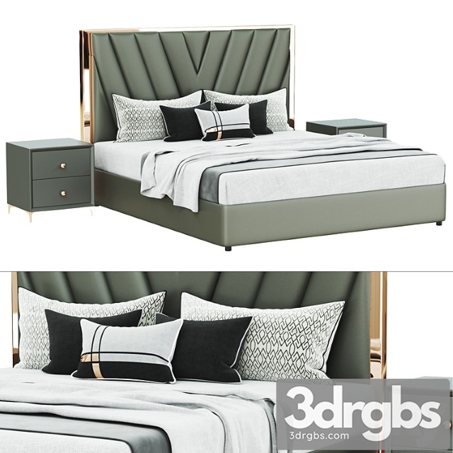 Nordic High End Wedding Bed Design 3dsmax Download - thumbnail 1