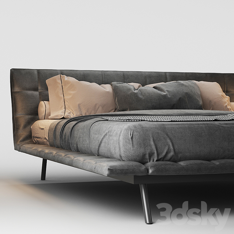 Onda bed Poliform 3DS Max Model - thumbnail 2