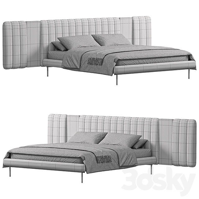 OTELLO BED By DITRE ITALIA 3DS Max Model - thumbnail 3