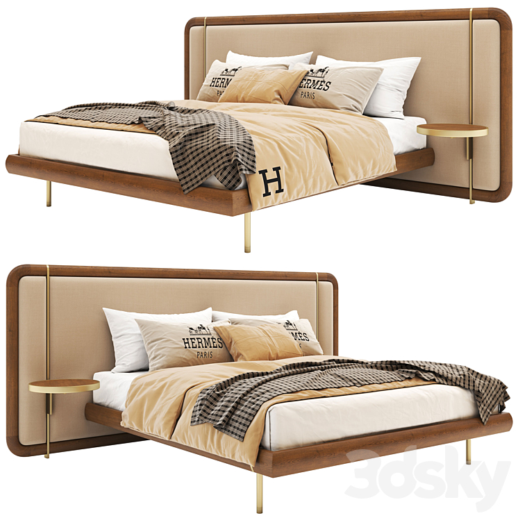 Pa-Modern-Wooden-Bed-03 3DS Max Model - thumbnail 1