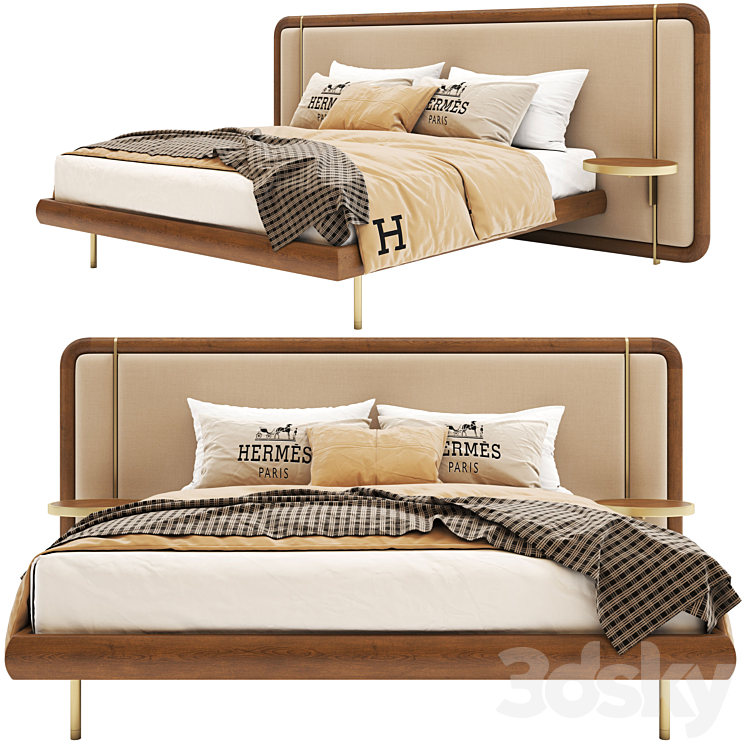 Pa-Modern-Wooden-Bed-03 3DS Max Model - thumbnail 2