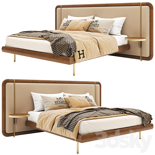 Pa-Modern-Wooden-Bed-03 3DSMax File - thumbnail 1