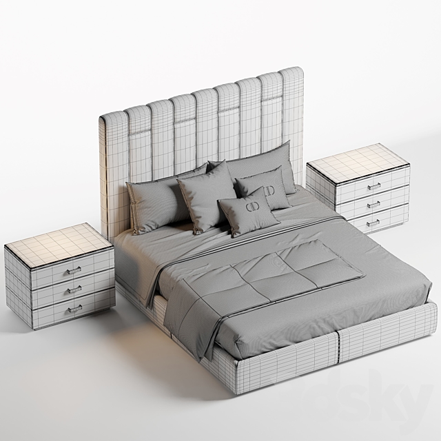 Pablo bed 3DS Max Model - thumbnail 4