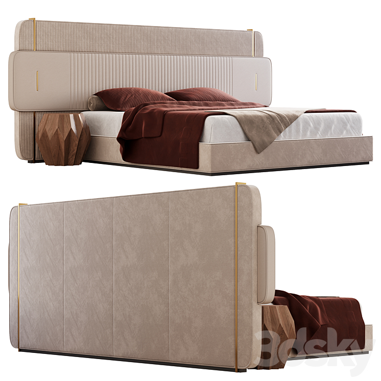 PAPILLON XL CARPANESE HOME BED 3DS Max Model - thumbnail 1