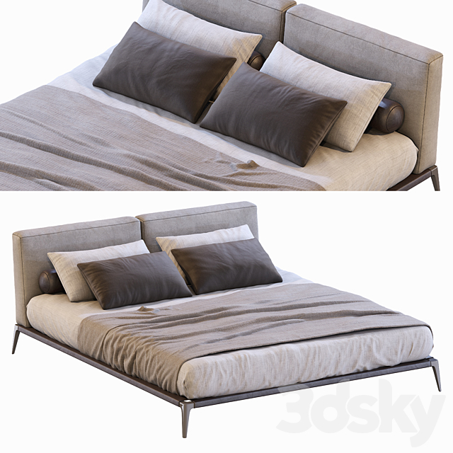 Park Uno Bed By Poliform 3DS Max Model - thumbnail 7