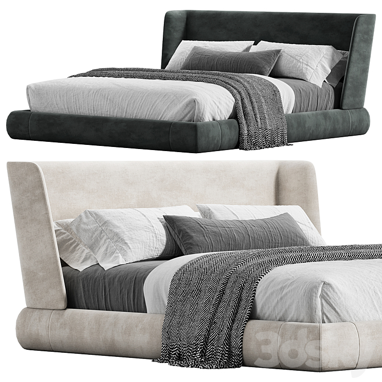 Pat madrid bed by Divani & Sofa 3DS Max - thumbnail 1