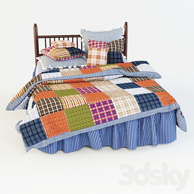 Patchwork Bed 3DSMax File - thumbnail 1