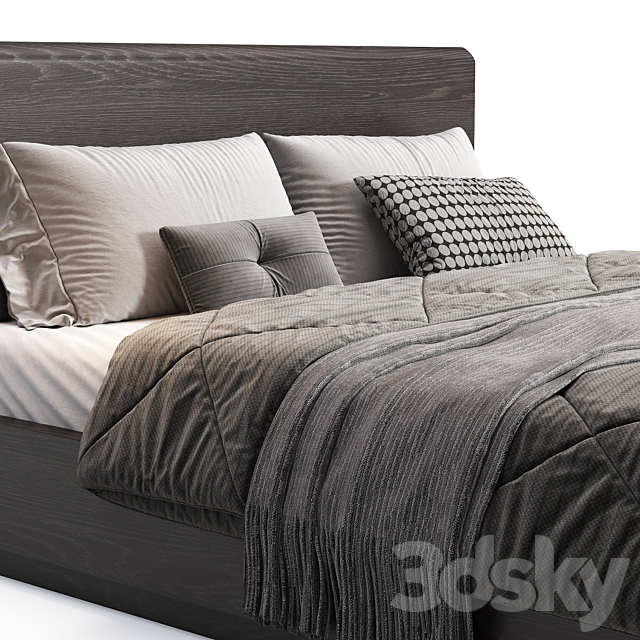 Pedestal Bed 3ds Max - thumbnail 3