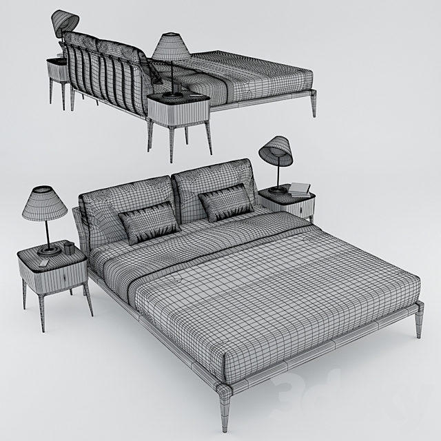 Philipp Selva Indigo bed 3DSMax File - thumbnail 2