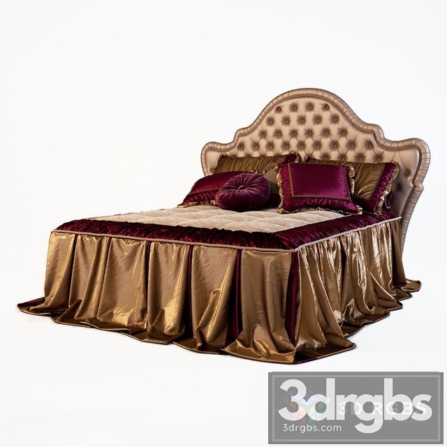 Piermaria Rubino Capitonee Bed 3dsmax Download - thumbnail 1