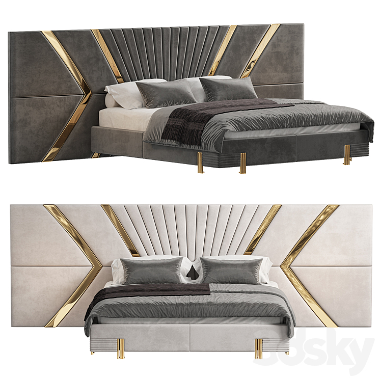 Piero Bed Beds 3DS Max Model - thumbnail 2