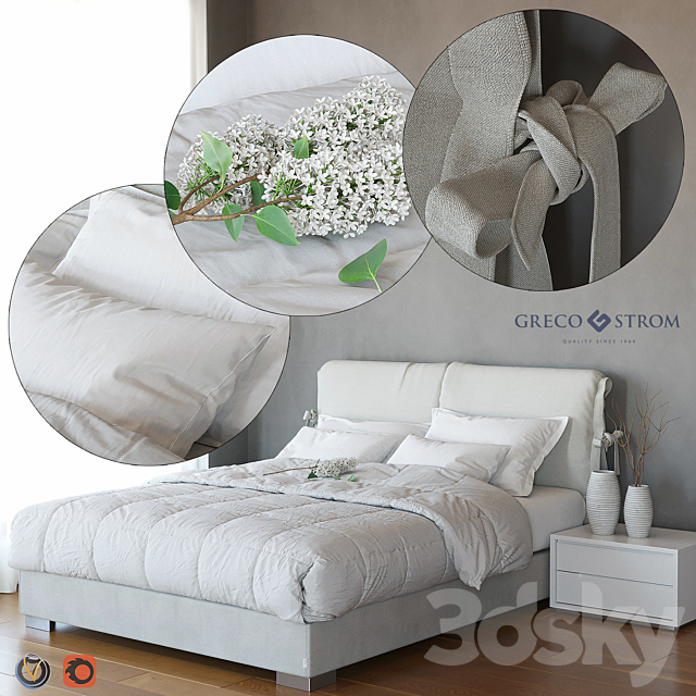 PILLOW bed by Greco Strom 3DSMax File - thumbnail 1