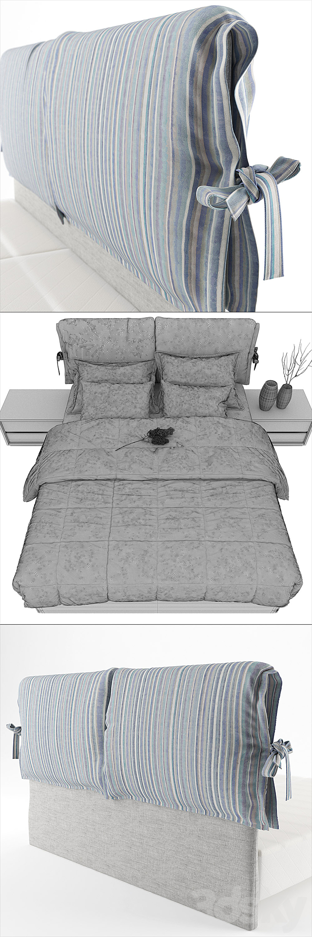 PILLOW bed by Greco Strom 3DSMax File - thumbnail 3