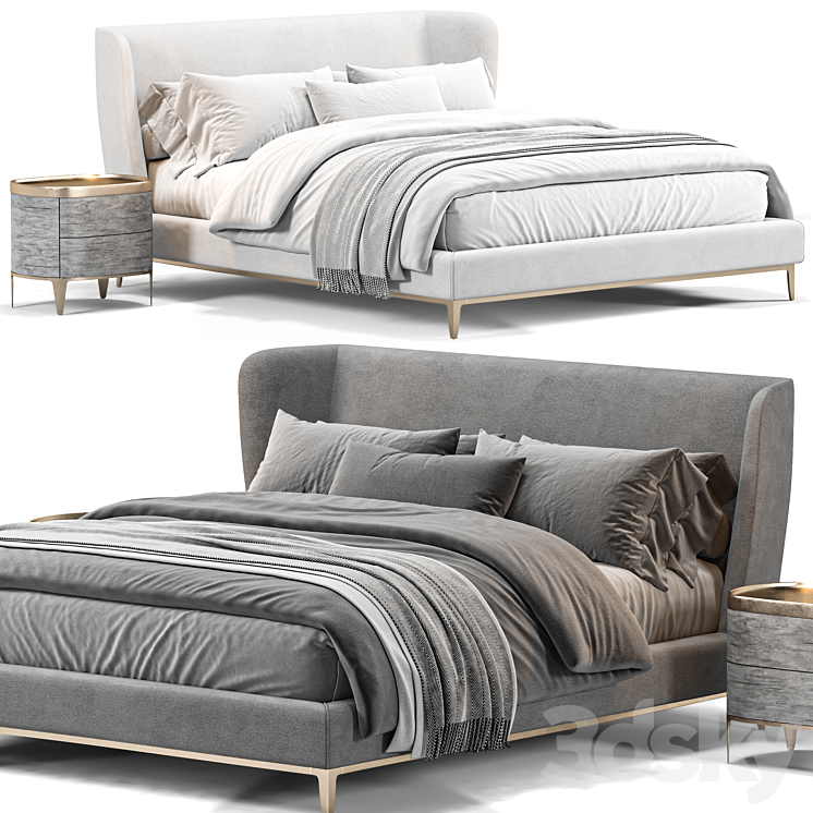 Poilform Gentleman bed 3DS Max Model - thumbnail 1