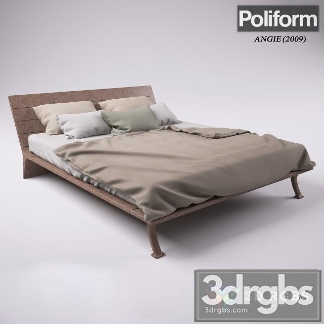 Poliform Angie Bed 3dsmax Download - thumbnail 1