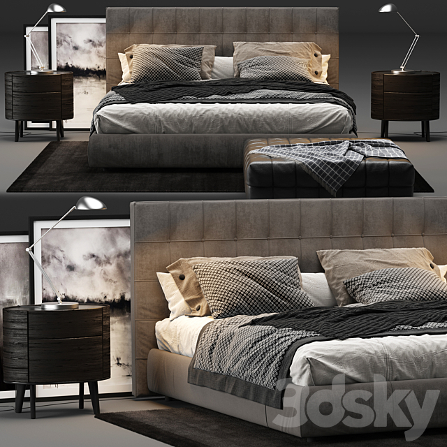 Poliform Arca Bed 3DSMax File - thumbnail 1