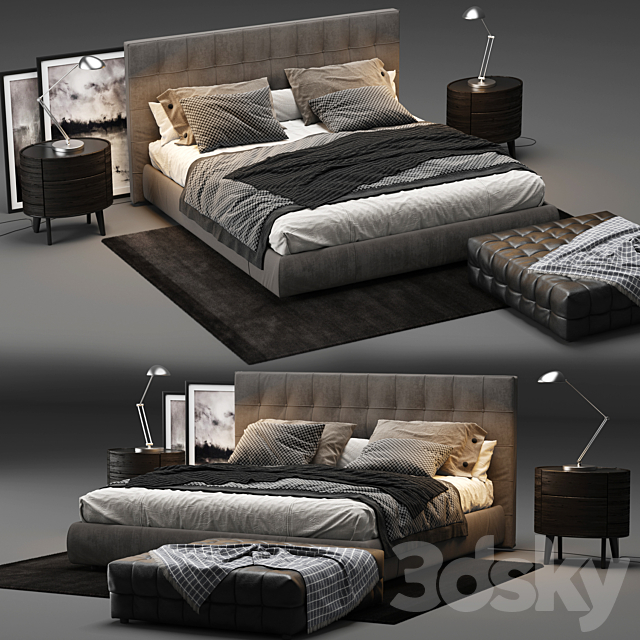 Poliform Arca Bed 3DSMax File - thumbnail 2