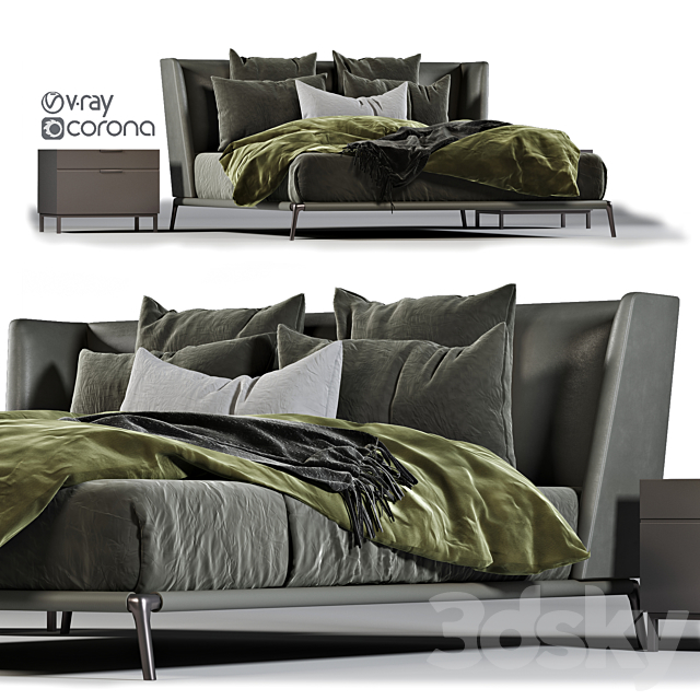 Poliform Bed 3DSMax File - thumbnail 3