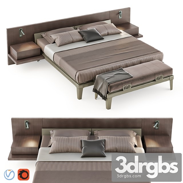 Poliform bedroom set 2 3dsmax Download - thumbnail 1