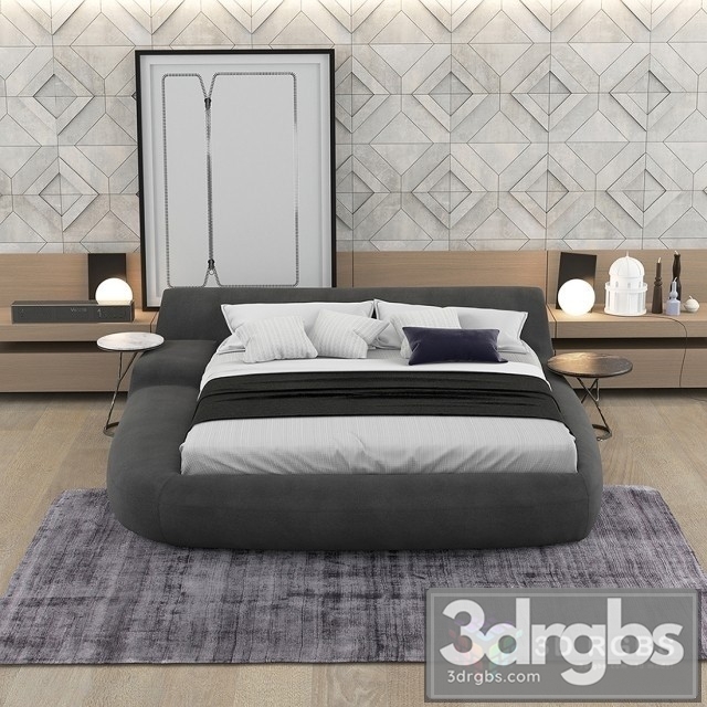 Poliform Big Bed 3dsmax Download - thumbnail 1