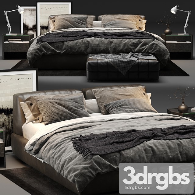 Poliform Bolton Bed 3dsmax Download - thumbnail 1