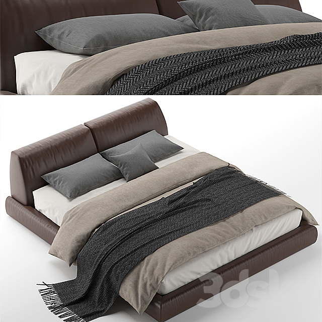 poliform bolton bed 3DSMax File - thumbnail 2