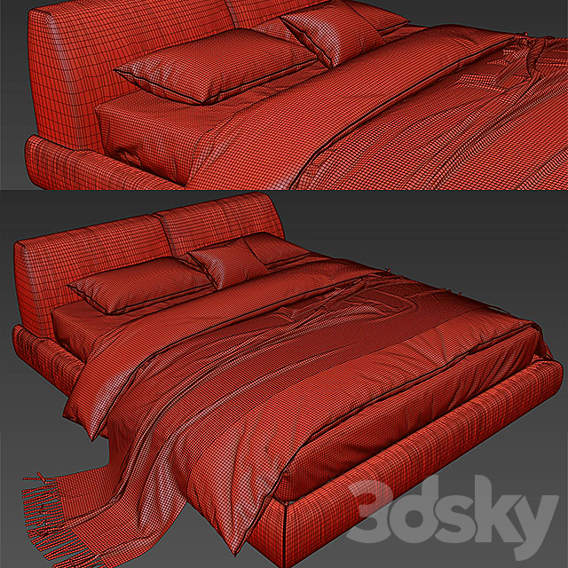 poliform bolton bed 3DSMax File - thumbnail 3