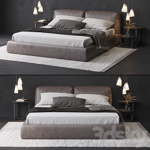 Poliform bolton bed 3DSMax File - thumbnail 1