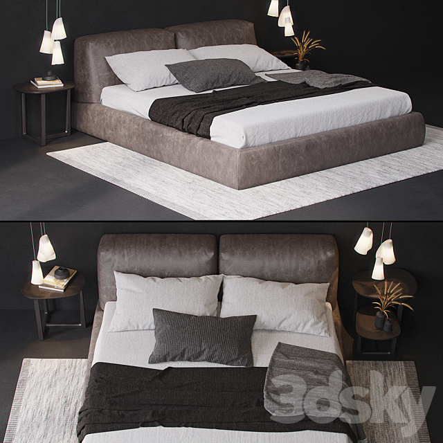 Poliform bolton bed 3DSMax File - thumbnail 2