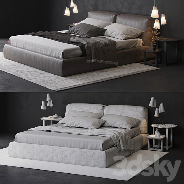 Poliform bolton bed 3DSMax File - thumbnail 3