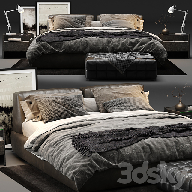 Poliform – Bolton Bed 3DSMax File - thumbnail 1