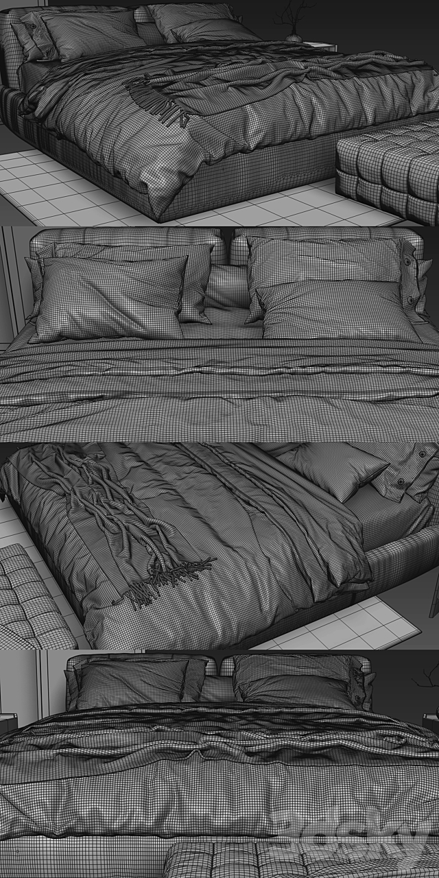 Poliform – Bolton Bed 3DSMax File - thumbnail 3