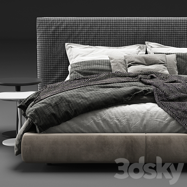 Poliform Bruce Bed 3DS Max Model - thumbnail 2