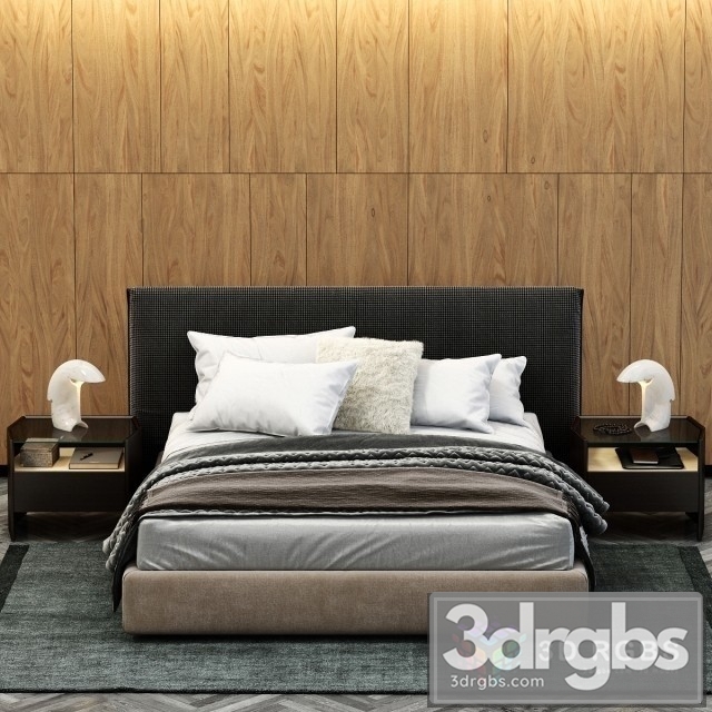 Poliform Bruce Bed 3dsmax Download - thumbnail 1