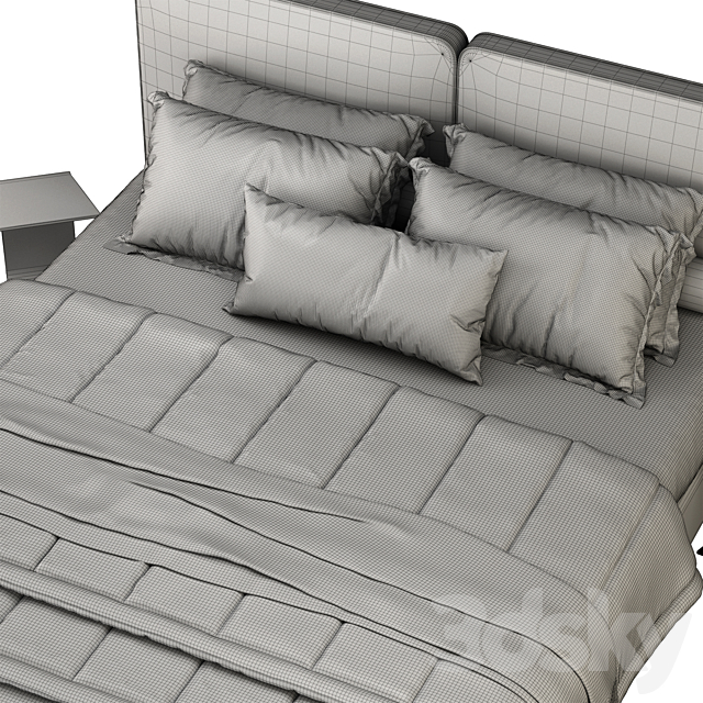 Poliform bruce bed 3DSMax File - thumbnail 4