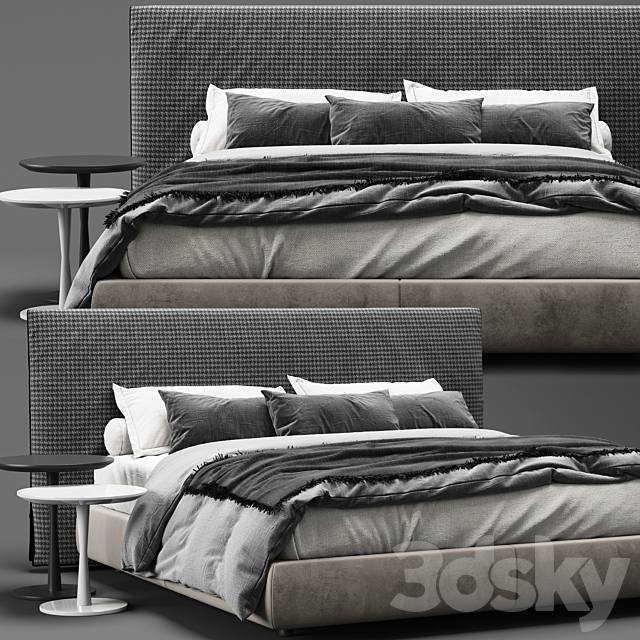 Poliform bruce bed 3DSMax File - thumbnail 2