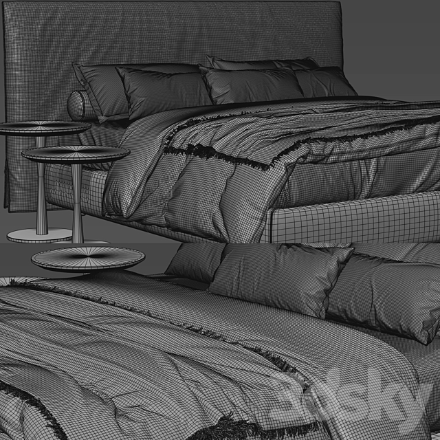 Poliform bruce bed 3DSMax File - thumbnail 5