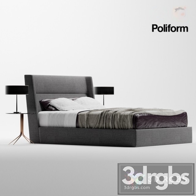 Poliform Chloe Bed 3dsmax Download - thumbnail 1