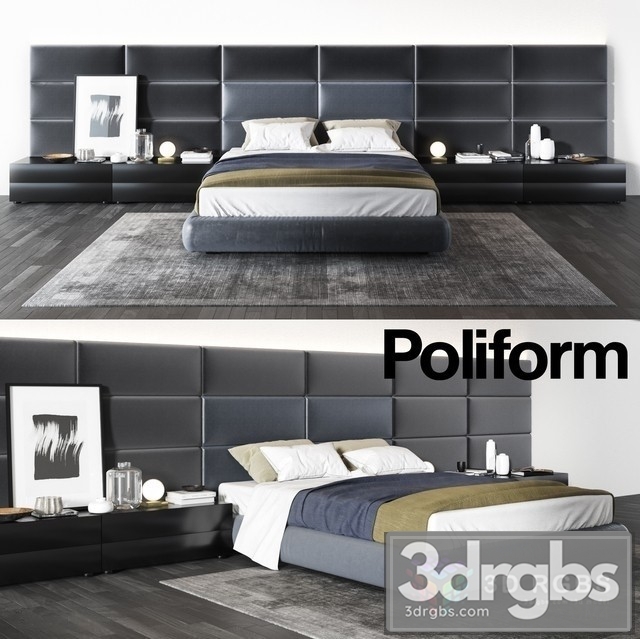 Poliform Dream Bed 02 3dsmax Download - thumbnail 1