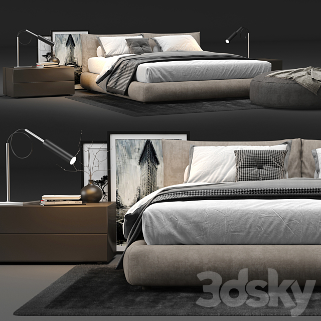 Poliform Dream Bed 2 3DSMax File - thumbnail 2