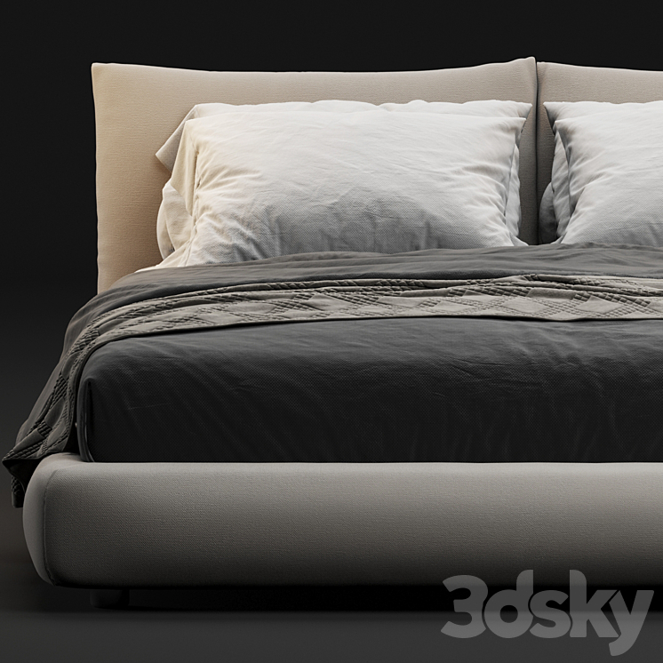 Poliform Dream Bed 3DS Max Model - thumbnail 2