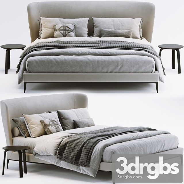 Poliform gentleman bed 2 3dsmax Download - thumbnail 1